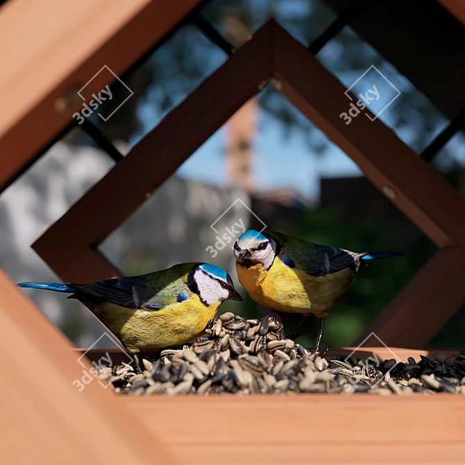 Minimalist Bird Feeder Design 3D model image 3