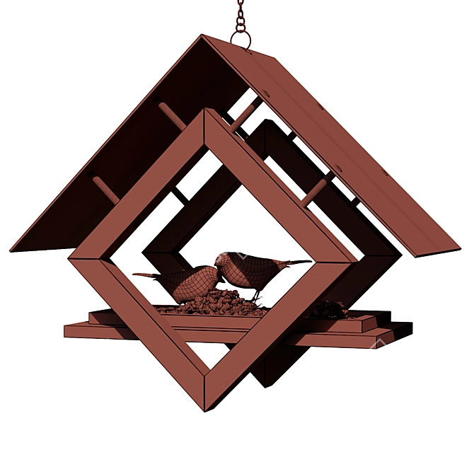 Minimalist Bird Feeder Design 3D model image 5