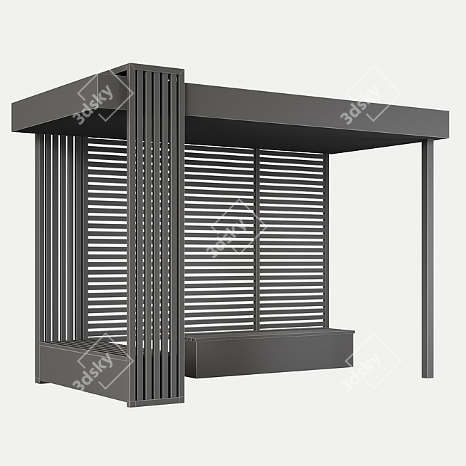 Bus Stop Set for 3D Modeling 3D model image 8