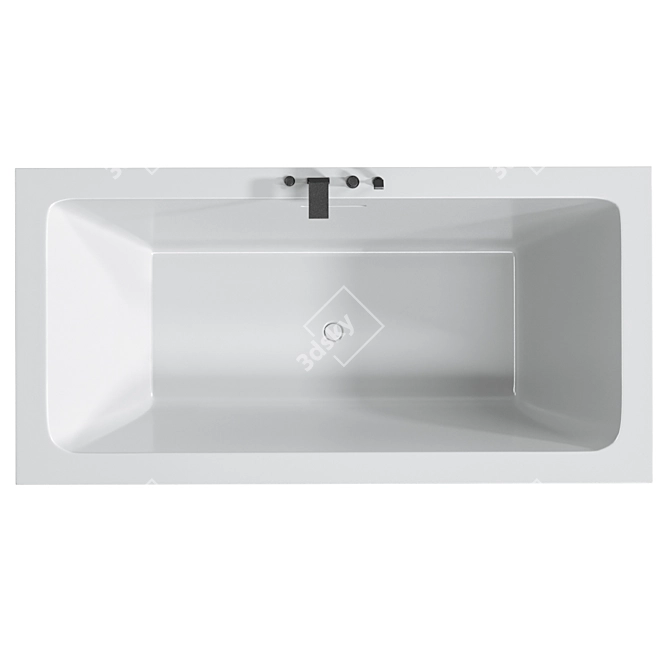 Acrylic Bathtub ABBER AB9339 3D model image 2