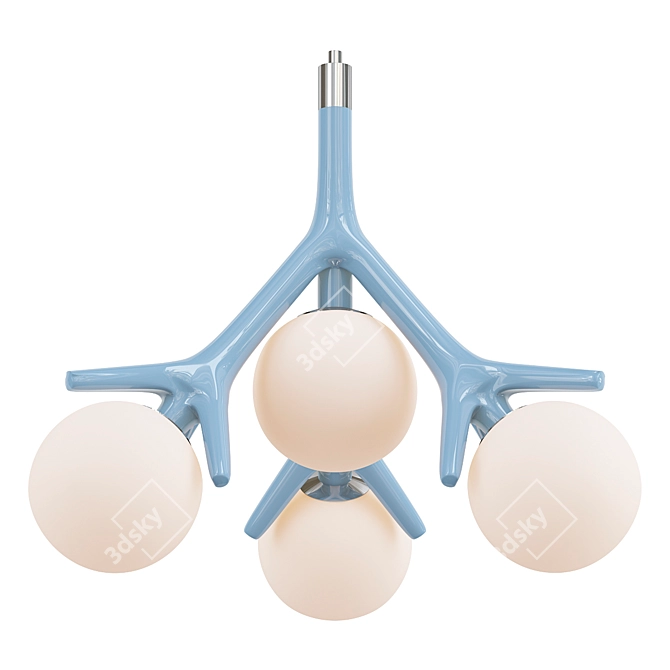 Glowing Pendant Chandelier Zarevo 3D model image 1
