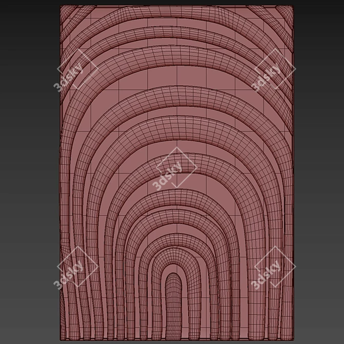 Luxury Maze Wool Rug 3D model image 5