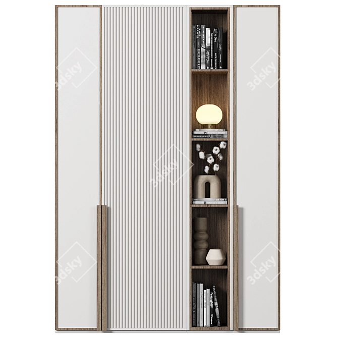 Quality 4K Wardrobe with Cabinets 3D model image 1