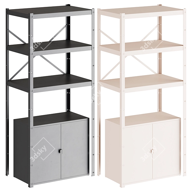 IKEA Storage Cabinet Shelf 3D model image 1