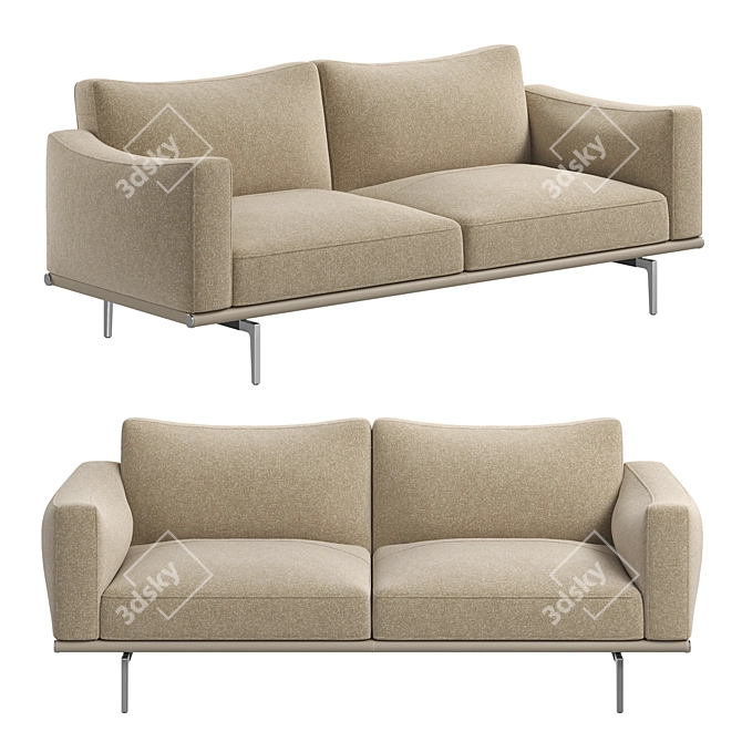 Happy Jack Sofa, Modern Elegance 3D model image 1