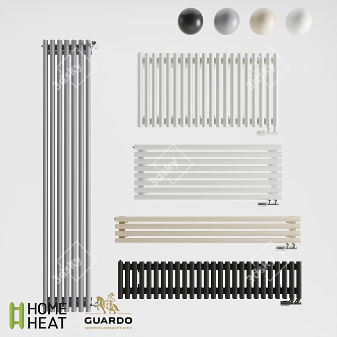 GUARDO TORRE 4D Radiator Set 3D model image 1