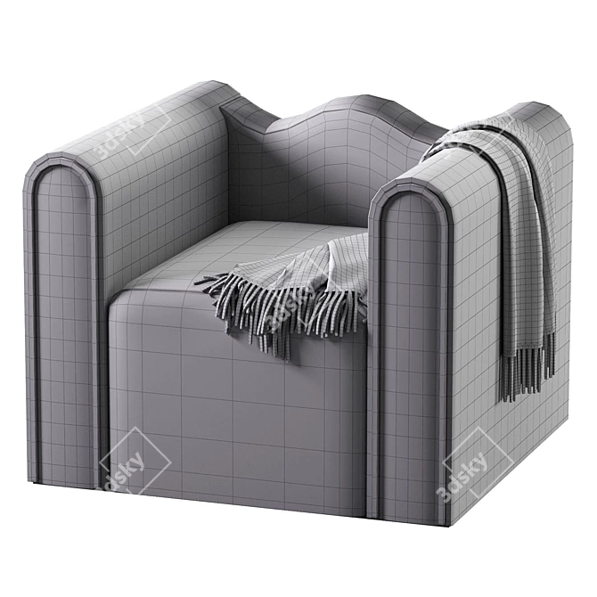 Modern Design Camarat Armchair 3D model image 6