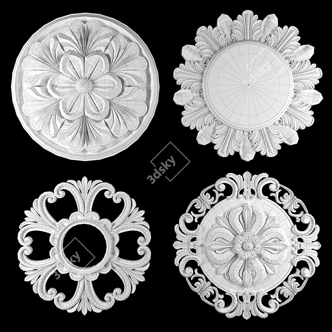 Ornament Pack 3D Max Elements 3D model image 4