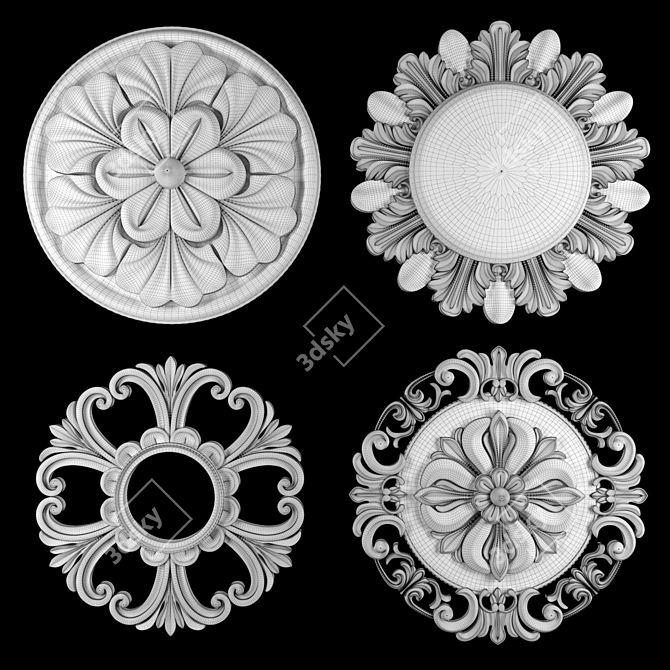 Ornament Pack 3D Max Elements 3D model image 5