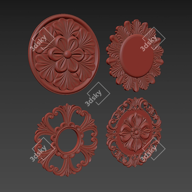 Ornament Pack 3D Max Elements 3D model image 6