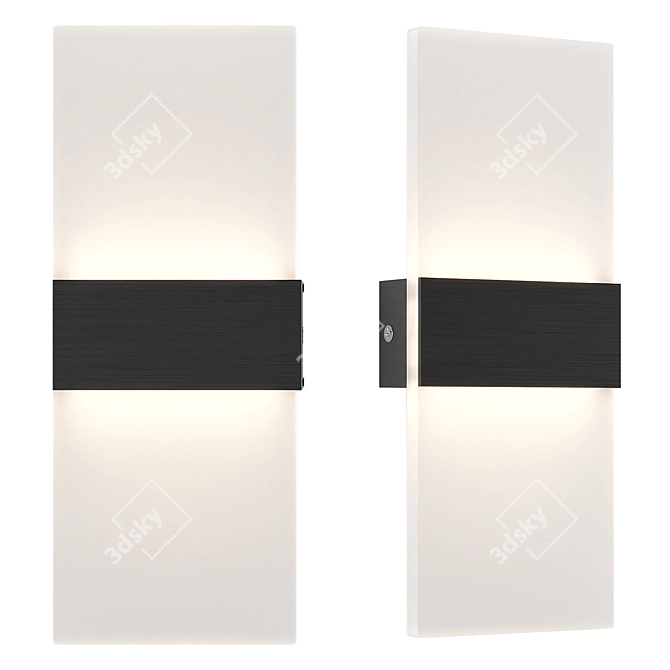 Frosted Glass LED Wall Sconce 3D model image 1