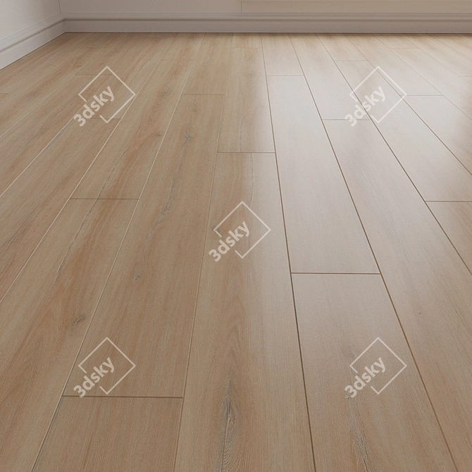 Premium Engineered Wood Flooring 3D model image 1
