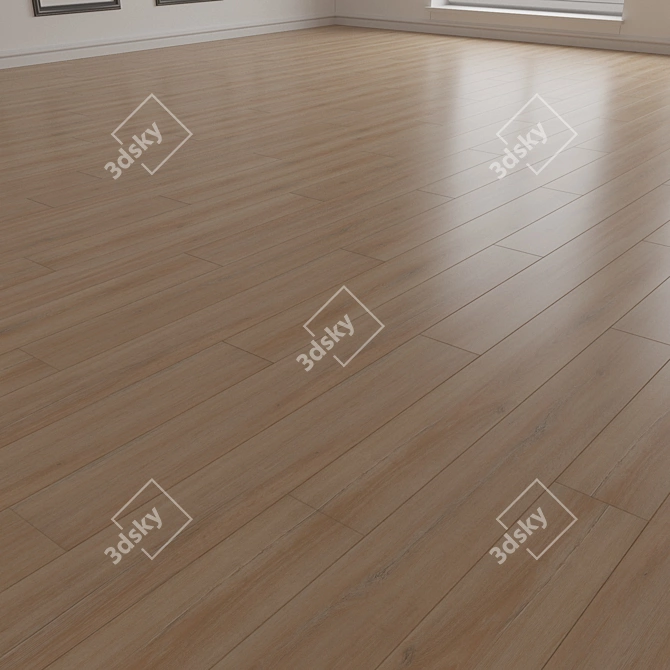 Premium Engineered Wood Flooring 3D model image 2