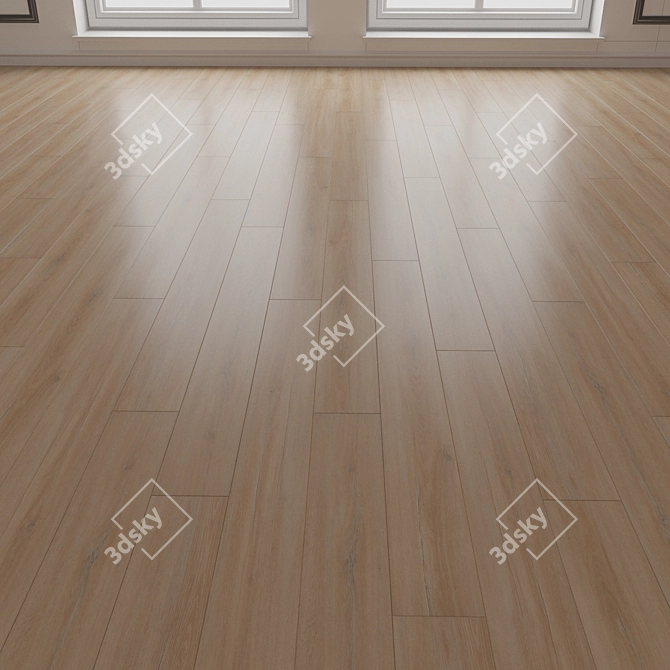 Premium Engineered Wood Flooring 3D model image 3