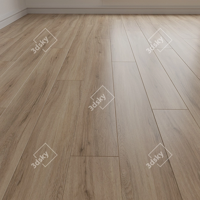 Engineered Wood Parquet Flooring 3D model image 1