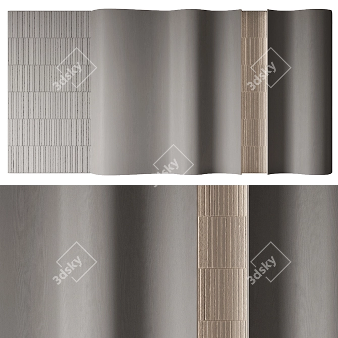 Decorative Wall Panel 3x6m 3D model image 1