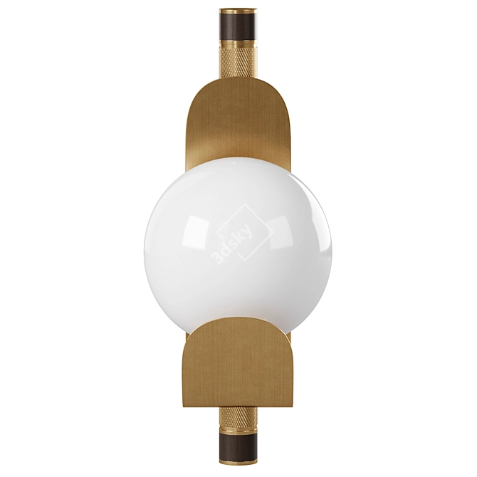 Sleek Palm Springs Wall Lamp 3D model image 4