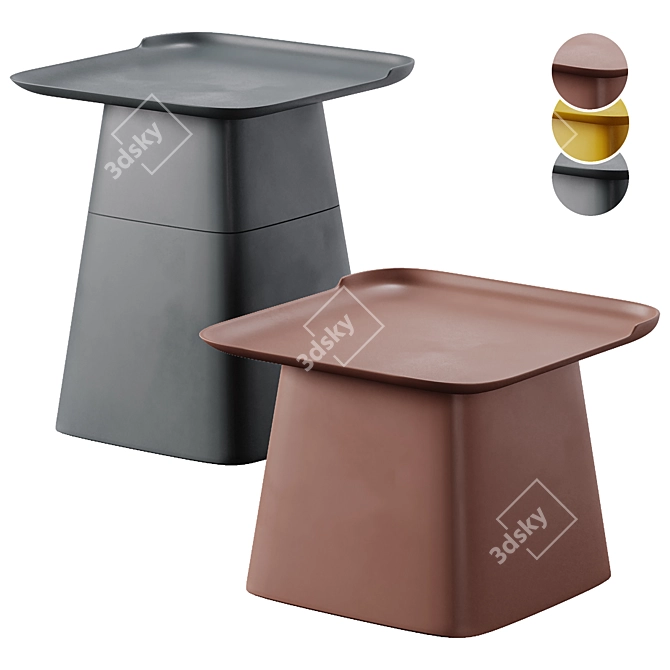 Scandi Style Bedside Table 2014 3D model image 1