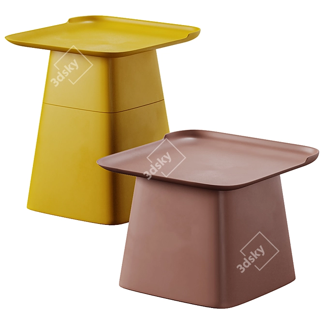 Scandi Style Bedside Table 2014 3D model image 2
