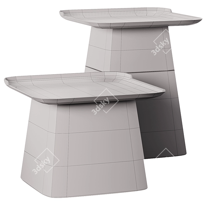 Scandi Style Bedside Table 2014 3D model image 5