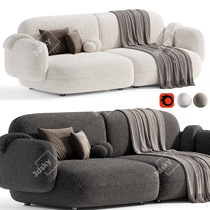 Modern Poole Sofa: Versatile Design 3D model image 1