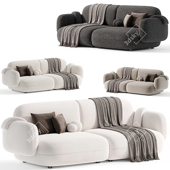 Modern Poole Sofa: Versatile Design 3D model image 5