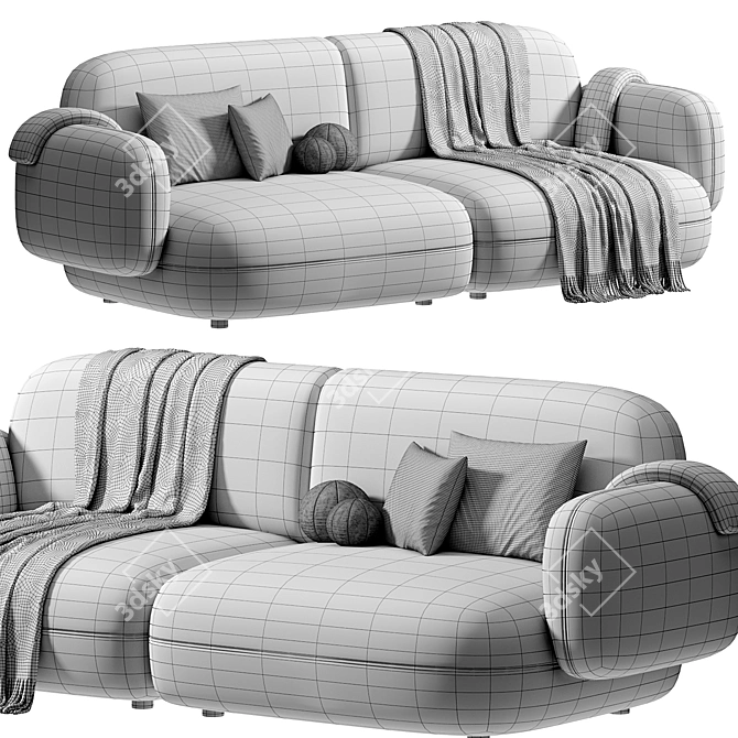 Modern Poole Sofa: Versatile Design 3D model image 6