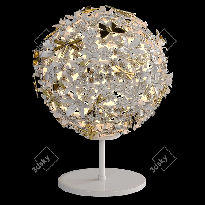 Porcelain Bouquet Table Lamp 3D model image 1