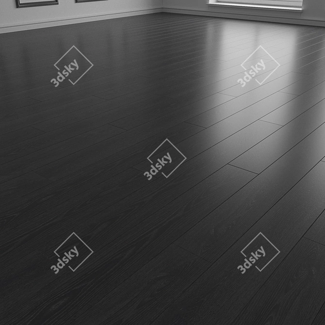 Dark Wood Laminate Flooring 3D model image 2