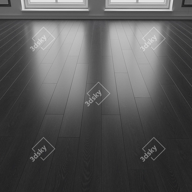 Dark Wood Laminate Flooring 3D model image 3