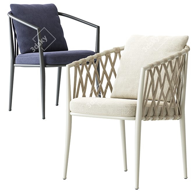 BeB Italia Erica Outdoor Chair 3D model image 1