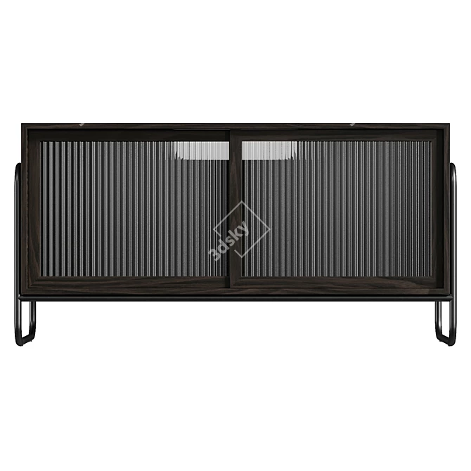 Stylish Low Media Console, 8192x8192 UVs 3D model image 2