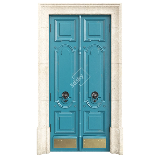  Classic Door 3D Model, 1450mm 3D model image 1