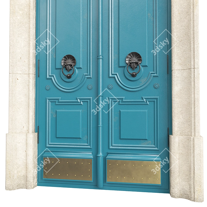  Classic Door 3D Model, 1450mm 3D model image 2