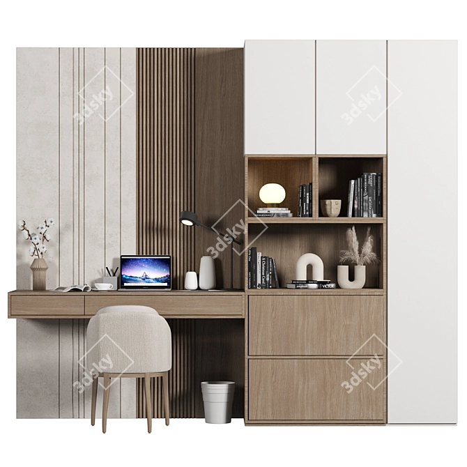 Modern 4K Wardrobe 40 3D model image 1