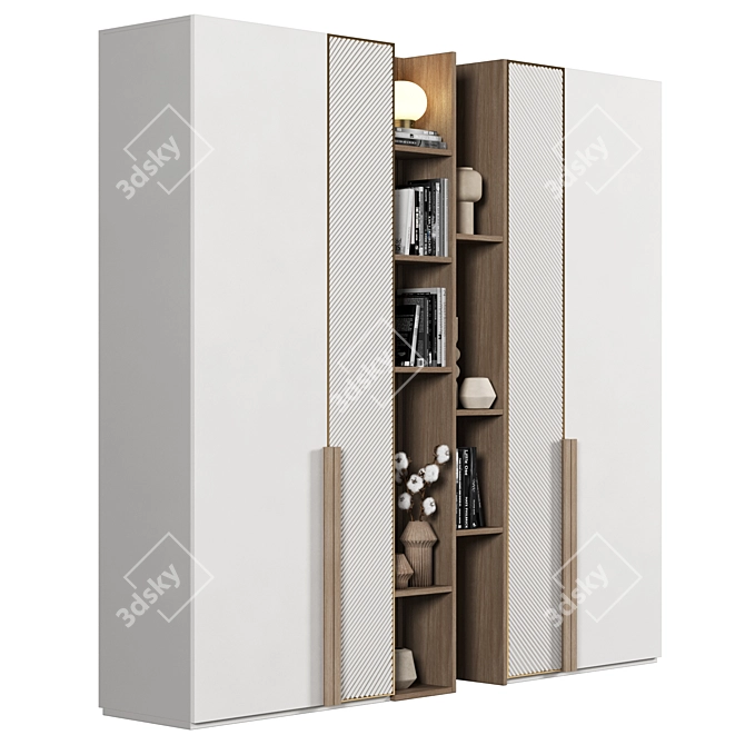 Modern 4K Wardrobe 40 3D model image 6