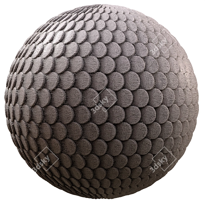 Seamless Architectural Concrete PBR Texture 3D model image 5