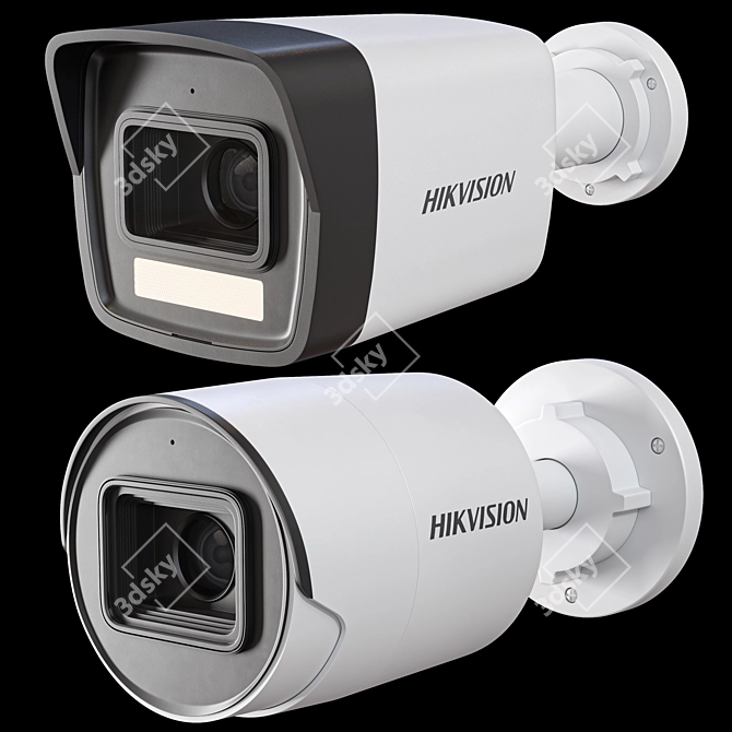 Solar-Powered Hikvision CCTV Camera 3D model image 4