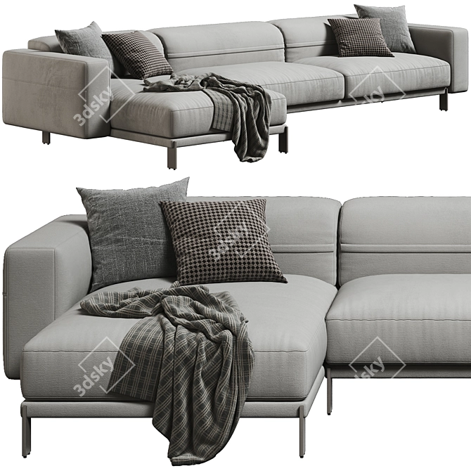  Stylish Ditre Italia Chaise Sofa 3D model image 1