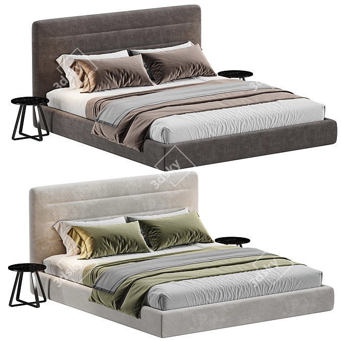 Stylish Wendy Bed Collection in 3D 3D model image 4