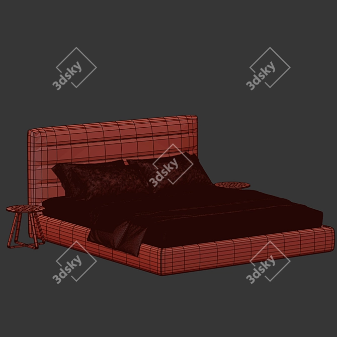 Stylish Wendy Bed Collection in 3D 3D model image 5