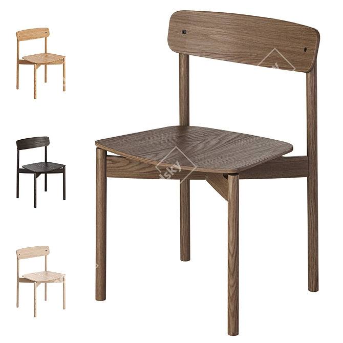 Modern Scandinavian Design Chair 3D model image 1