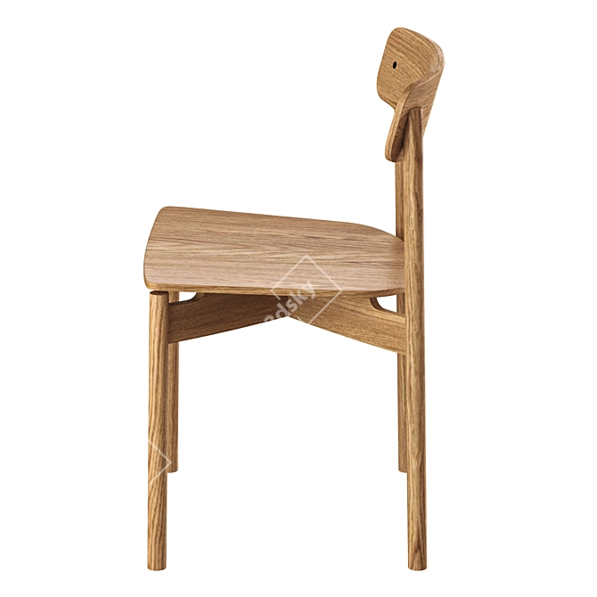 Modern Scandinavian Design Chair 3D model image 3