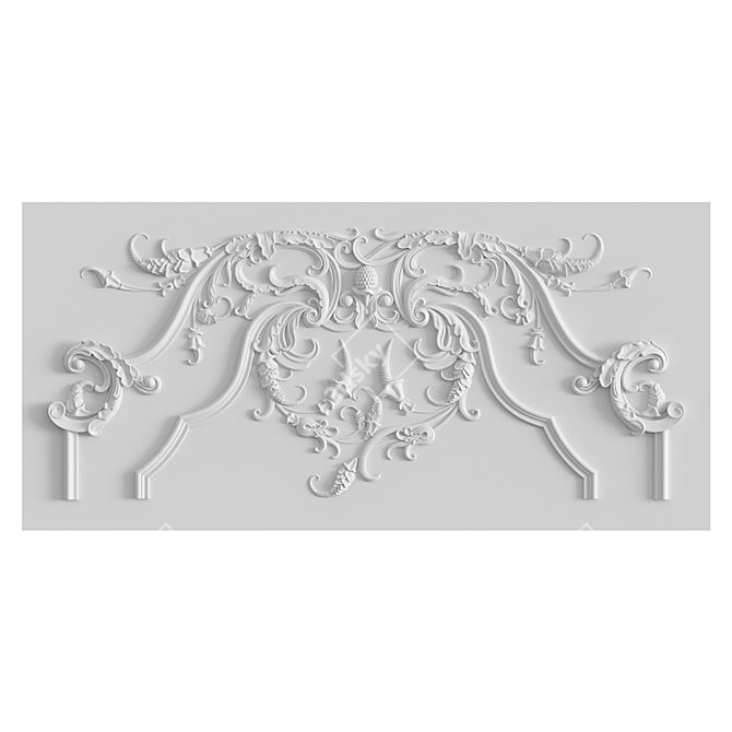 Title: Decorative Inset Panel 109 3D model image 1