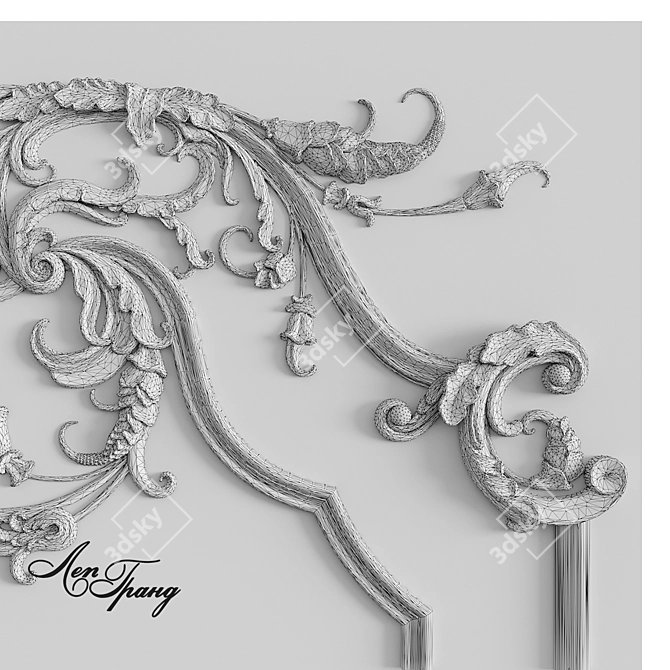 Title: Decorative Inset Panel 109 3D model image 3