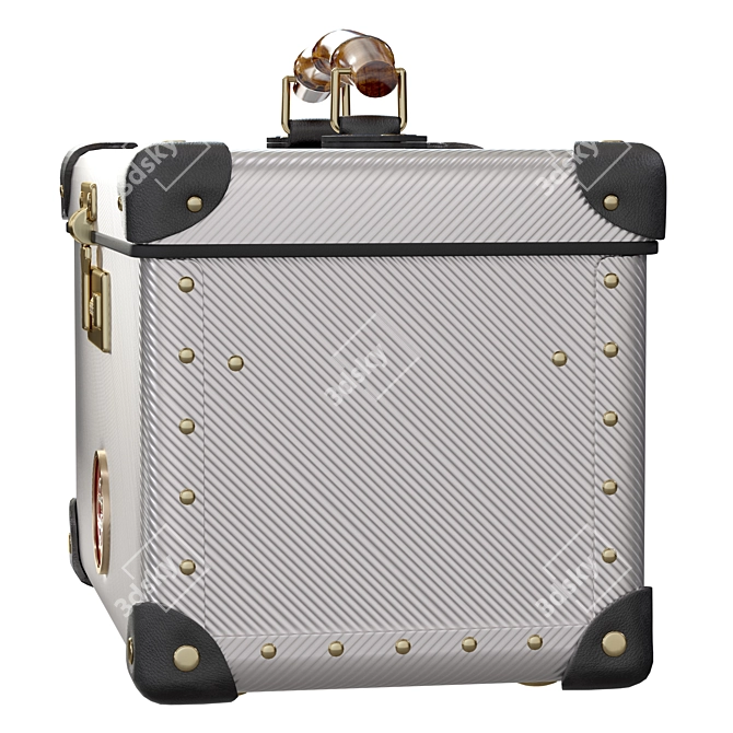 Bamboo-Handled Vanity Case: Luxurious Essentials 3D model image 2