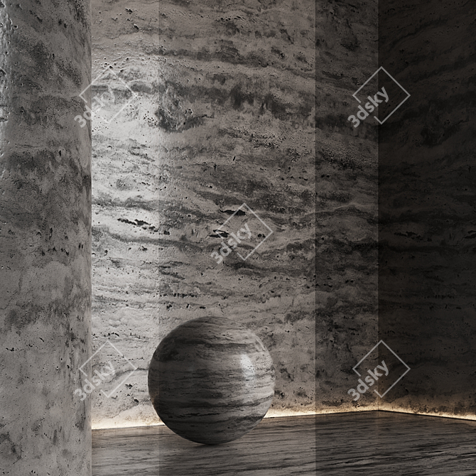 Travertine Stone Texture Collection 3D model image 5