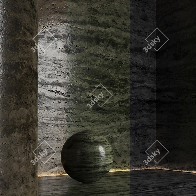 Travertine Stone Texture Collection 3D model image 6