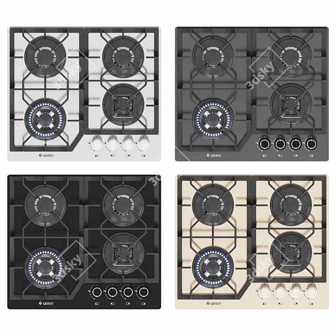 Gefest Glass Cooking Surfaces 3D model image 2