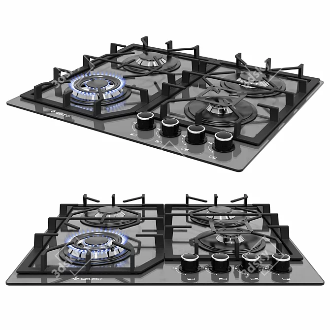 Gefest Glass Cooking Surfaces 3D model image 5